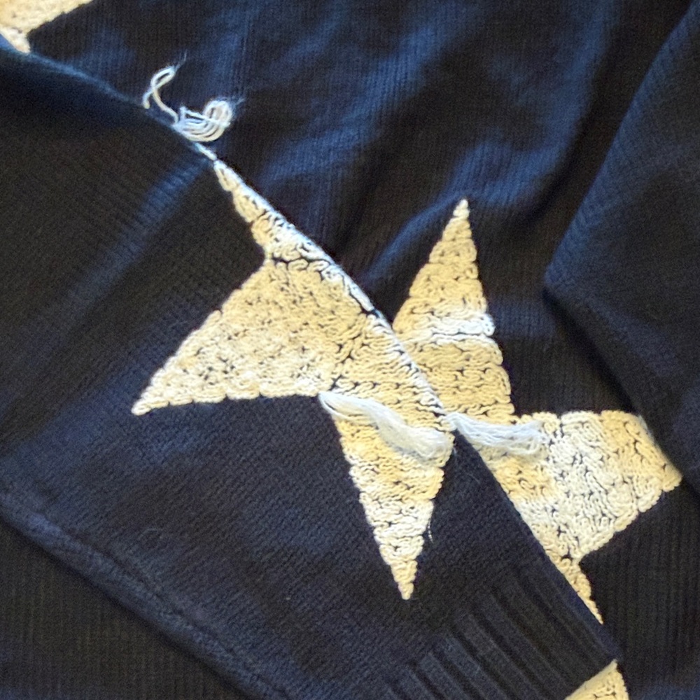 Fantastic Fawn Black and Cream Star Sweater NEW - Picture 3 of 7